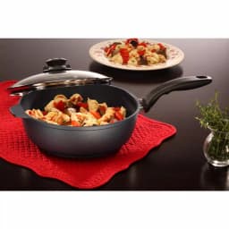 Swiss Diamond Classic Series 3.2 Qt. Cast Aluminum Nonstick Saute Pan with Glass Lid, Gray thumbnail 2