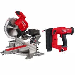Milwaukee M18 FUEL 12 in. Dual Bevel Sliding Compound Miter Saw & 18-Gauge Brad Nailer Combo Kit thumbnail 1