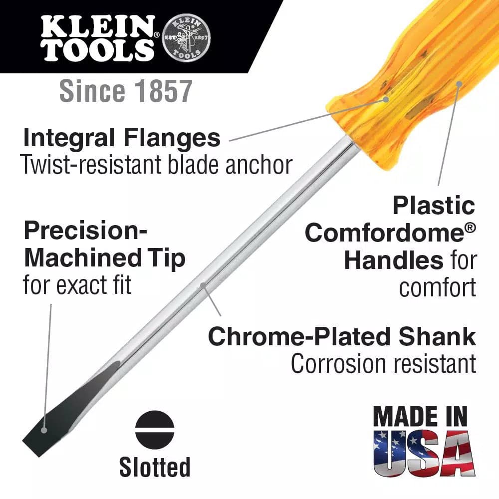 Klein Tools 7-Piece Combination Screwdriver Set with Comfordome Handles