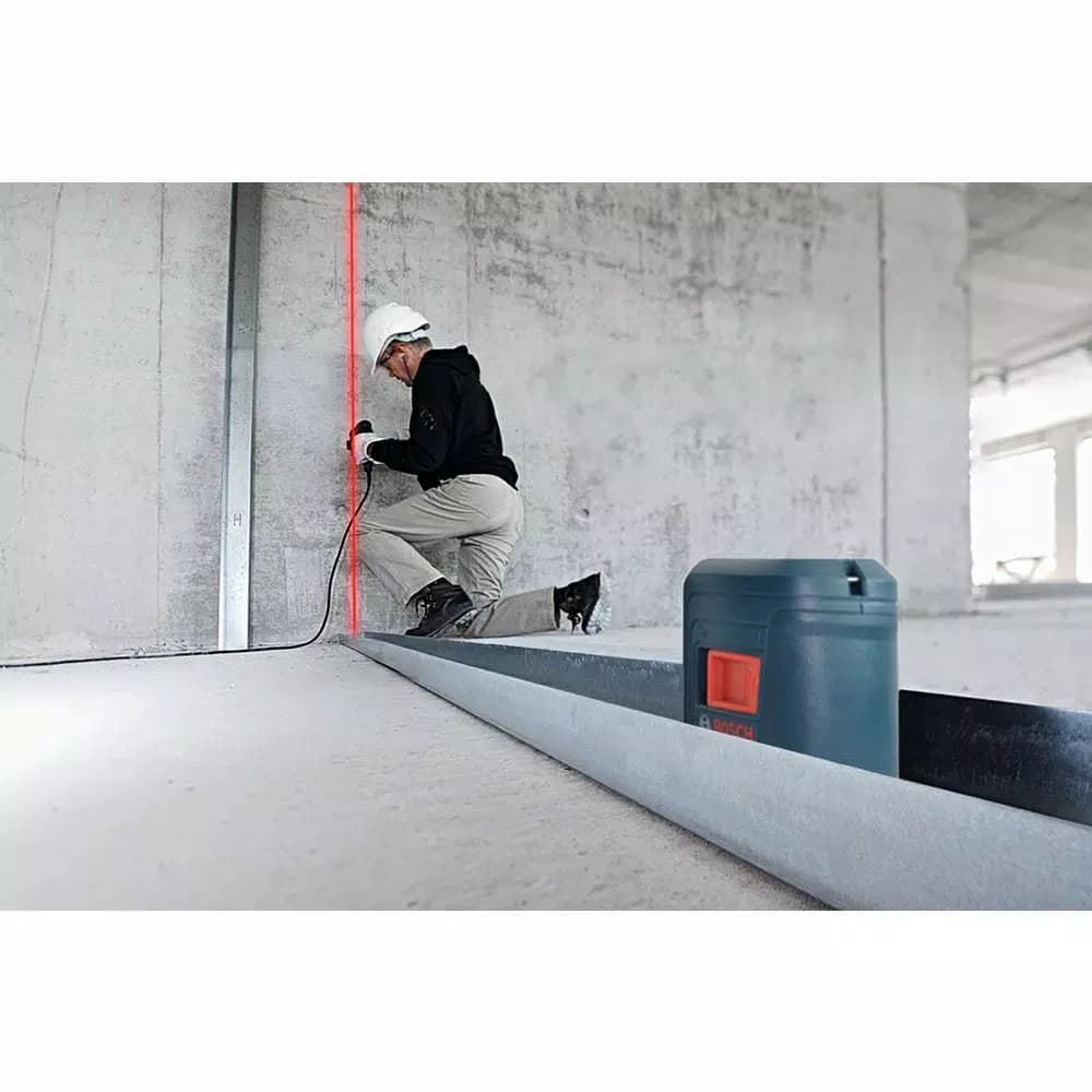 Bosch Tile Laser Square Level and GLL 2 Cross Line Laser Combo with Clamping Mount