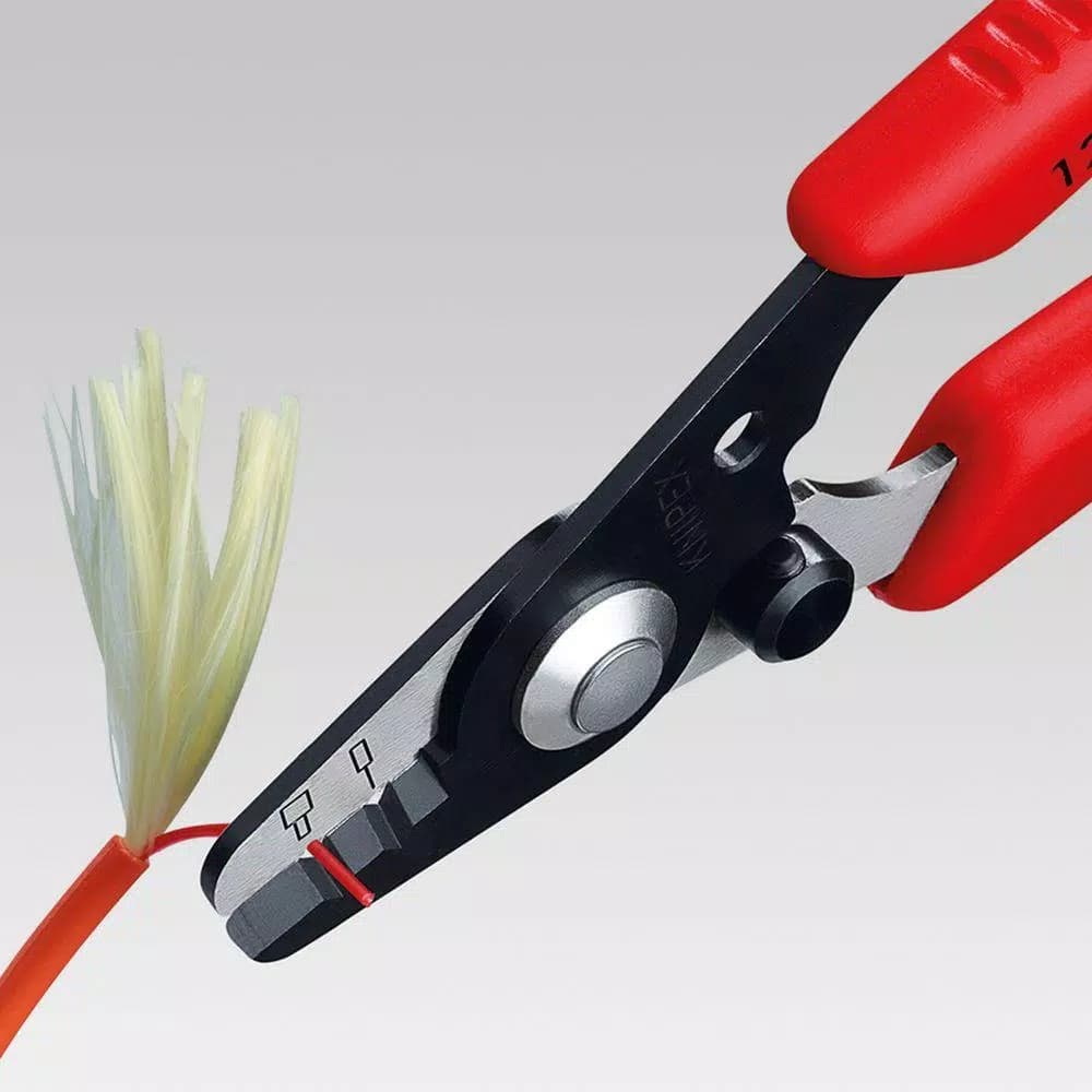 KNIPEX 5-1/4 in. Fiber Optic Wire Stripper for Primary and Secondary Coating