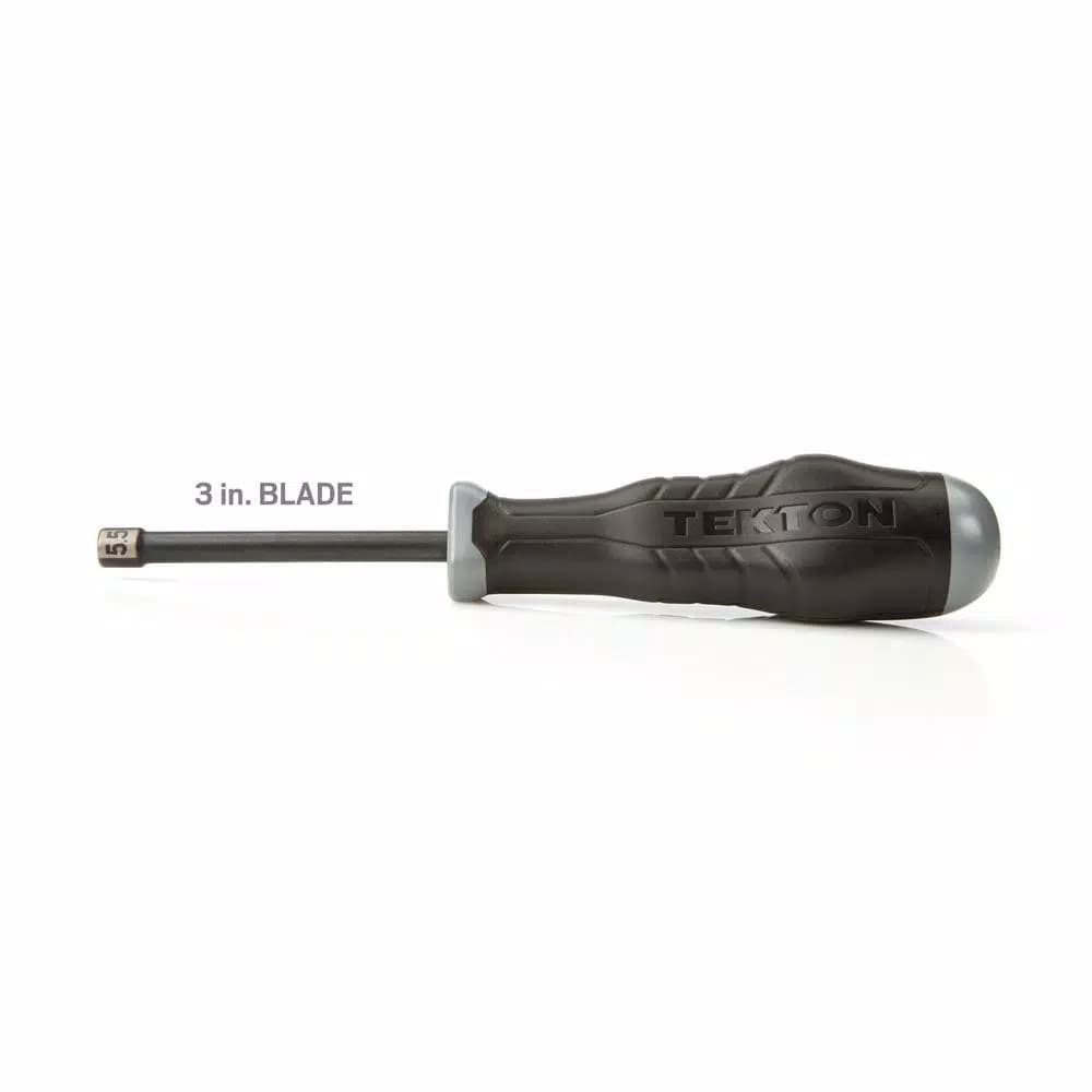 TEKTON 1/4 in. Nut Driver with Patented Three-Sided Handle