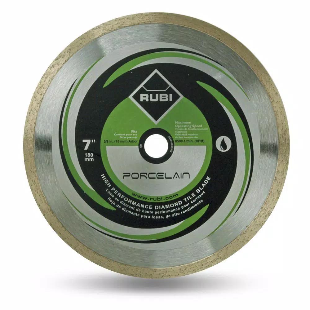 RUBI 7 in. Porcelain Diamond Blade for Wet or Dry Cutting