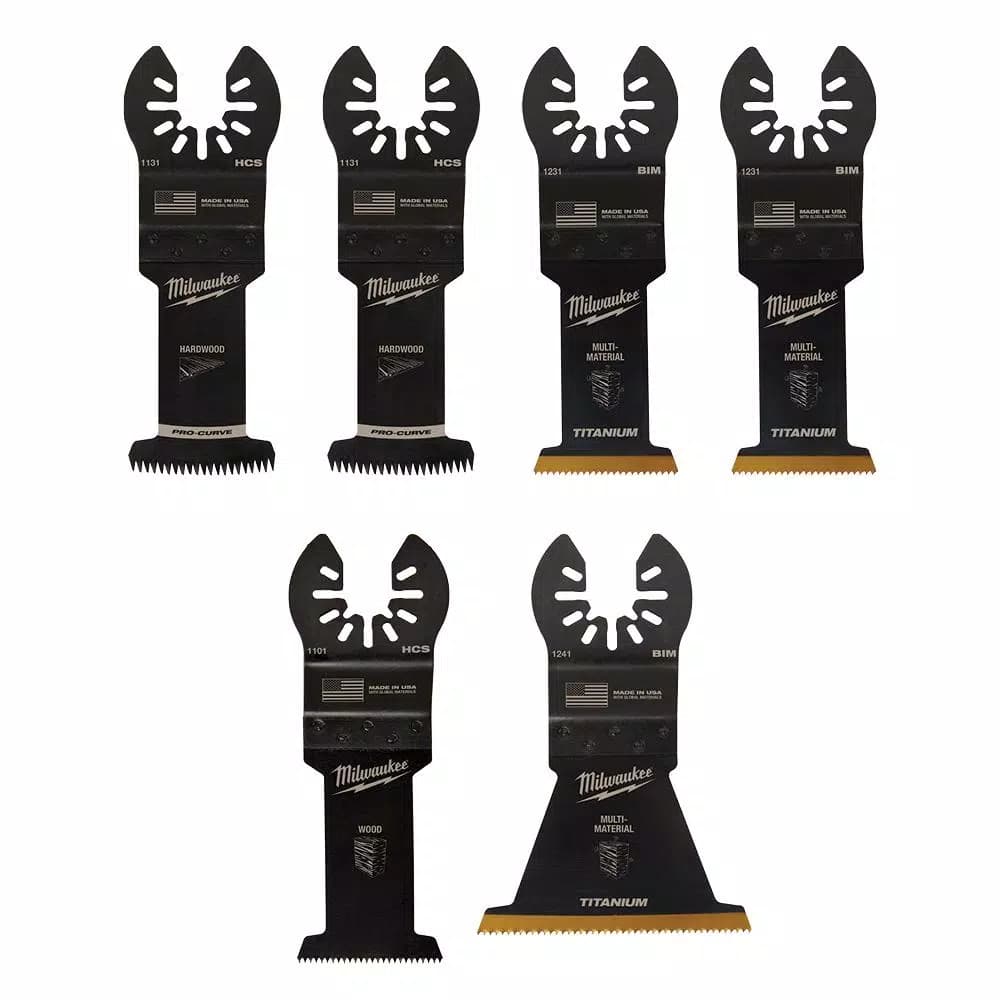 Milwaukee OPEN-LOK 6-Piece Universal Oscillating Multi-Tool Blade Kit