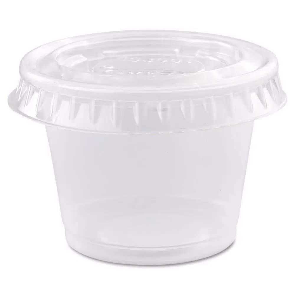DART Conex 1 oz. Clear Polypropylene Portion Containers, 2500 Count Case
