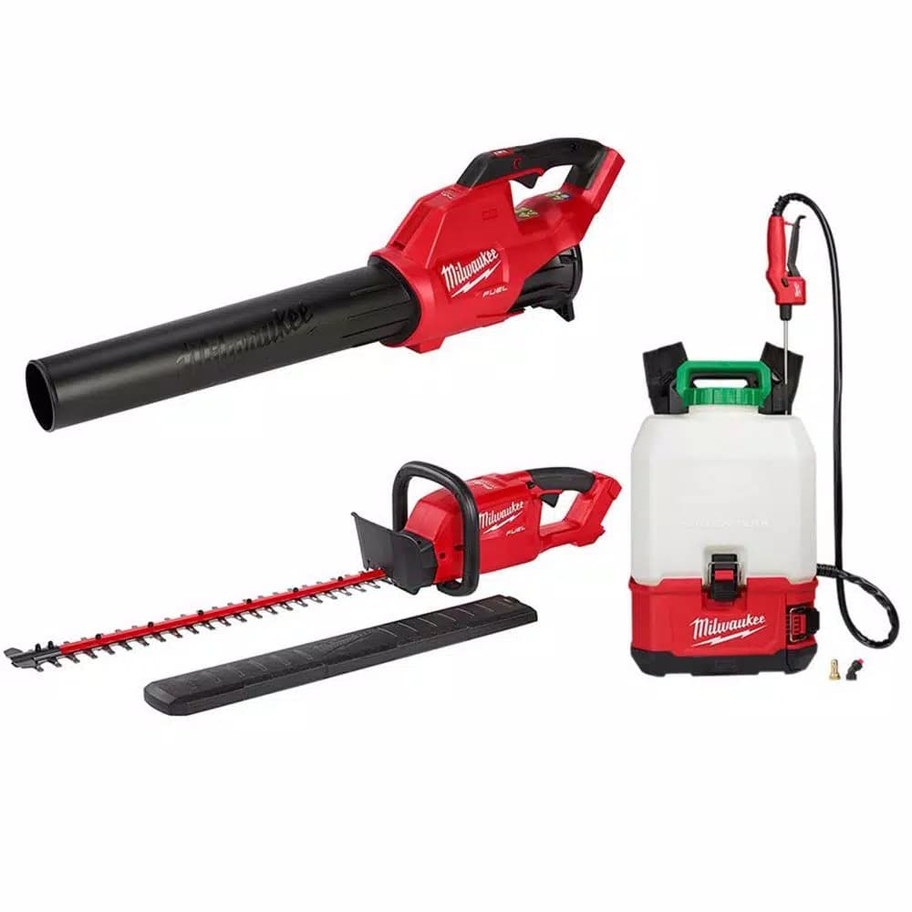Milwaukee M18 FUEL Blower, Hedge Trimmer & Switch Tank Sprayer 3-Tool Combo Kit (Tool Only)