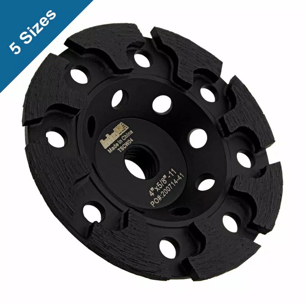 Archer USA Archer PRO 4 in. T-Segmented Diamond Grinding Cup Wheel, 5/8 in. -11 Thread for Concrete and Stone