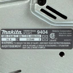Makita 9404 4 in. x 24 in. Corded Variable Speed Belt Sander, 8.8 Amp thumbnail 8