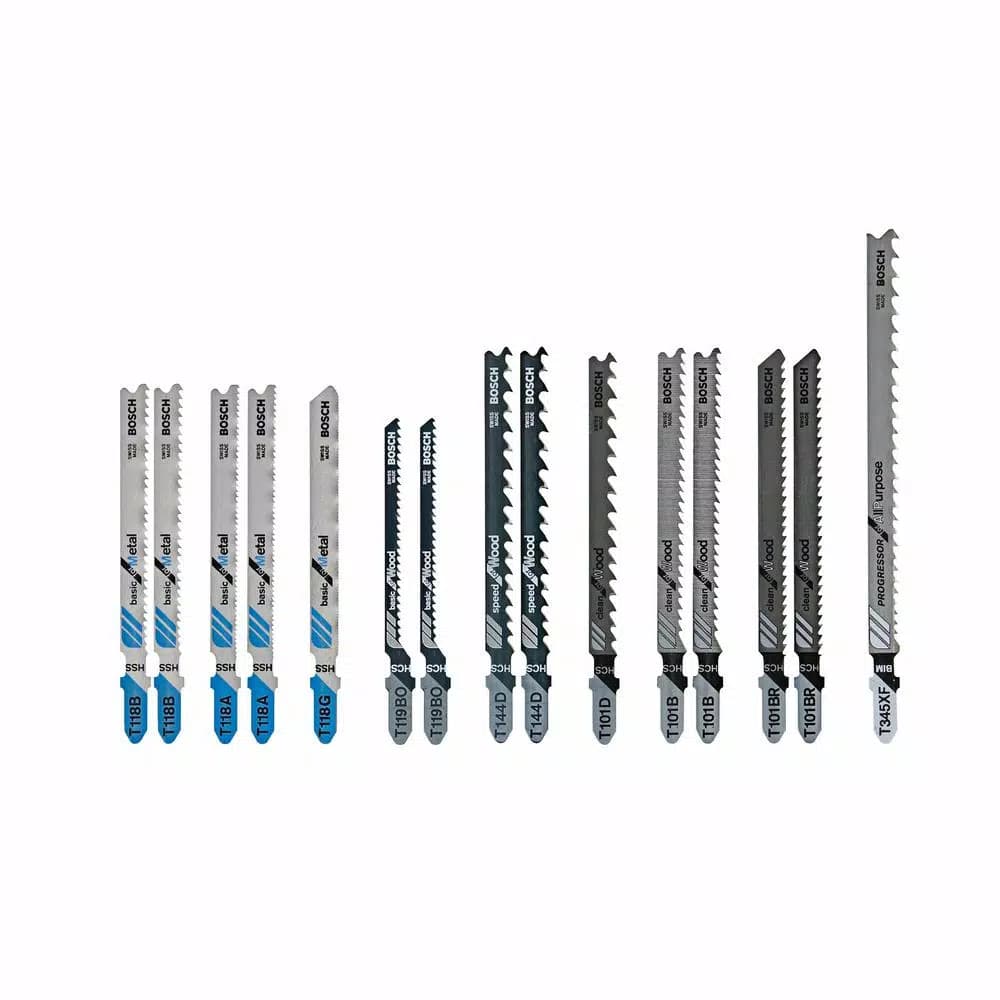 Bosch JS470E 7 Amp Corded Variable Speed Jig Saw Kit with Carrying Case and 15-Piece T-Shank Blade Set