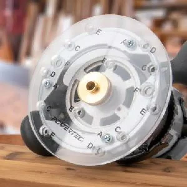 POWERTEC Short Shank Guide Bushing and Nut Set for Porter-Cable Style Router Bases