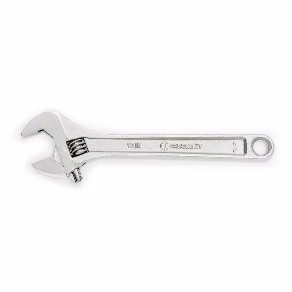 Crescent 10 in. Adjustable Wrench with Hex Jaw Design and Chrome Finish
