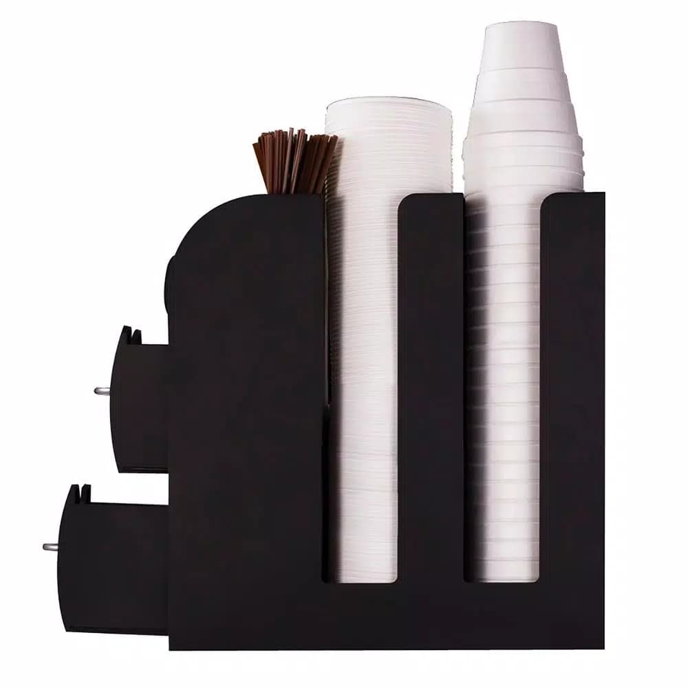 Mind Reader 2-Piece Coffee Condiment Organizer Set with 50-Pod Capacity Storage Drawer, Black