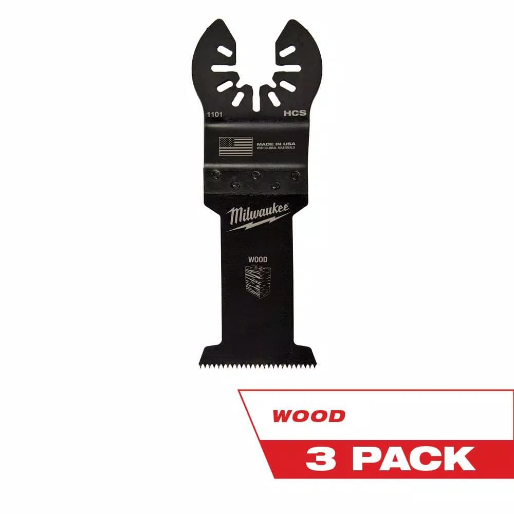 Milwaukee OPEN-LOK Universal Fit 1-3/8 in. HCS Wood Oscillating Multi-Tool Blade Kit, 3-Piece