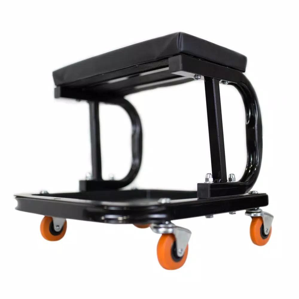 WEN Rolling Mechanic Seat with Onboard Storage, 250 lb. Capacity