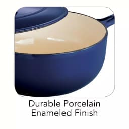 Tramontina Gourmet 3 Qt. Enameled Cast Iron Saucier with Lid, Gradated Cobalt Blue thumbnail 4