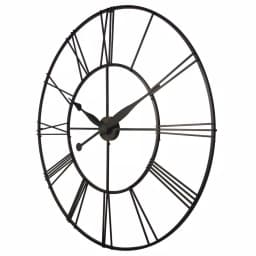 Infinity Instruments Skyscraper XXL 45 in. Oversized Round Wall Clock - Black Metal thumbnail 6