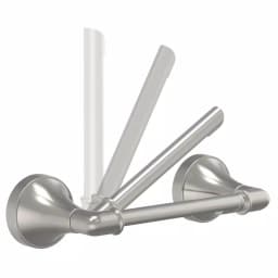 Delta Phoebe Pivoting Double Post Toilet Paper Holder in Brushed Nickel thumbnail 2