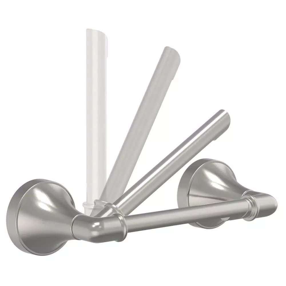 Delta Phoebe Pivoting Double Post Toilet Paper Holder in Brushed Nickel