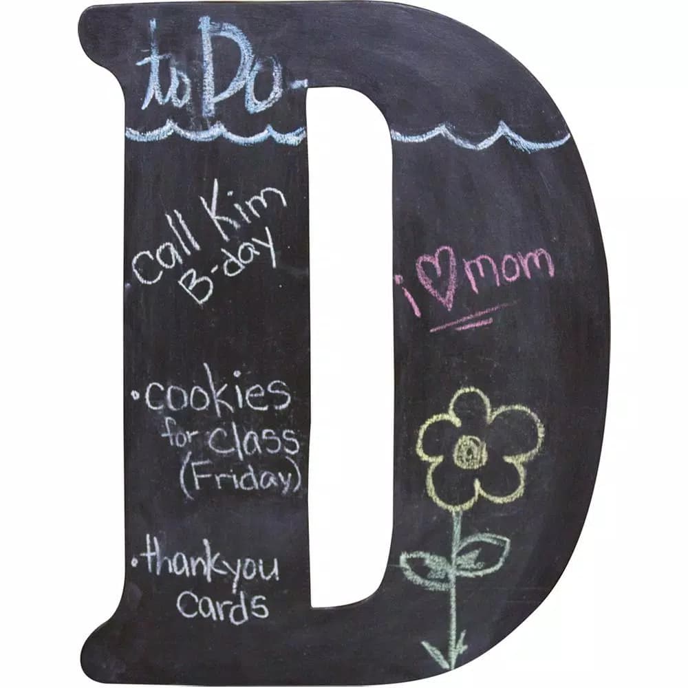 Jeff McWilliams Designs 15 in. Oversized Unfinished Wood Letter (D) - Industrial Style Wall Decor