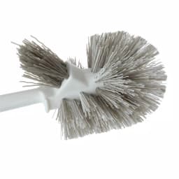 HDX Toilet Bowl Brush and Holder Set with Microban Antimicrobial Protection, White/Gray thumbnail 3