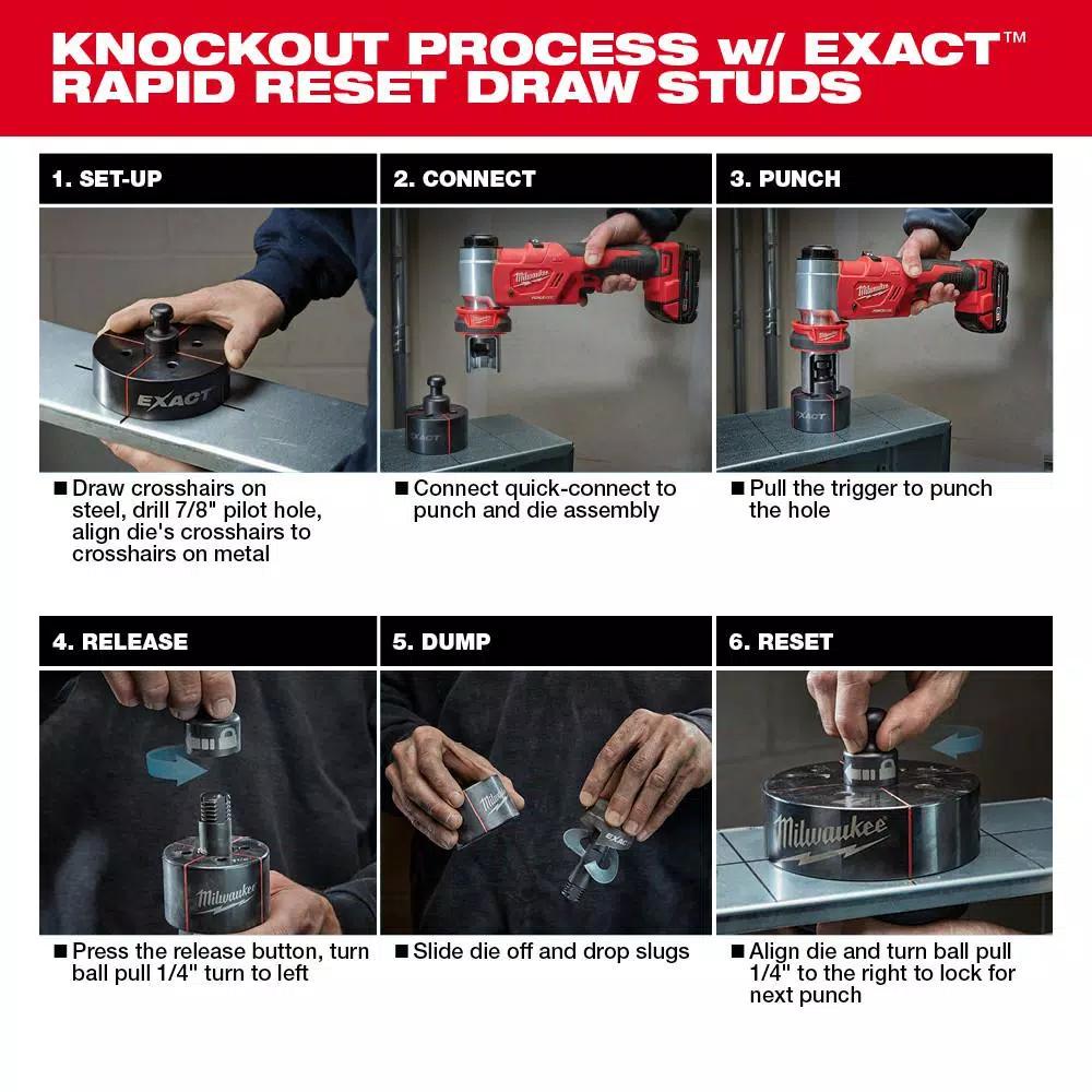 Milwaukee M18 FORCE LOGIC 6 Ton Cordless Knockout Tool Kit with 2.0 Ah Battery and Die Set