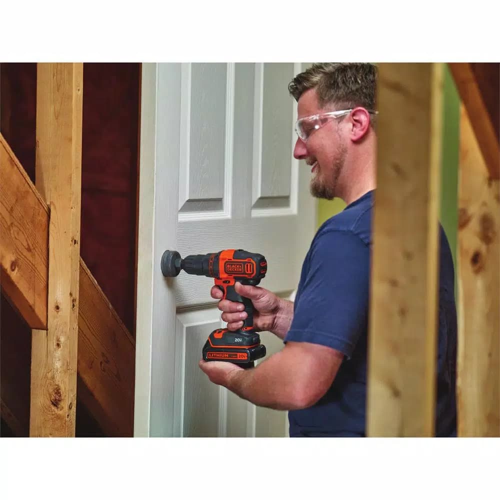 BLACK+DECKER 20V MAX Lithium-Ion Cordless 3/8 in. Drill/Driver Kit with 1.5 Ah Battery and Charger