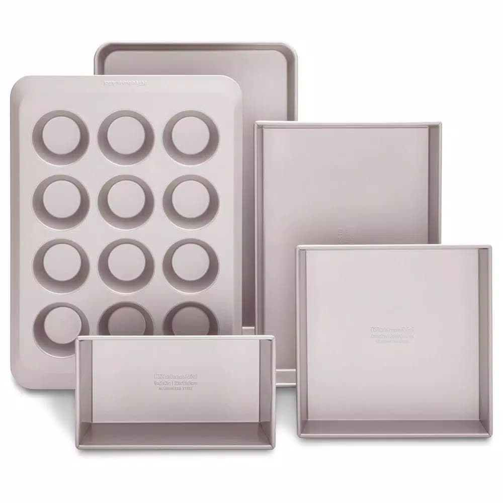 KitchenAid Classic 5-Piece Nonstick Anodized Steel Bakeware Set - Silver Stardust