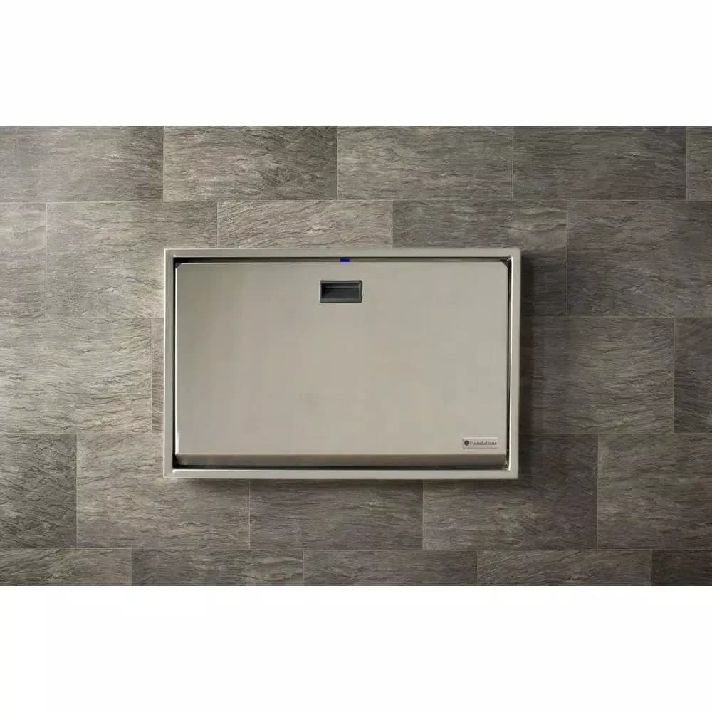 Foundations Horizontal Surface Mount 304 Stainless Steel Baby Changing Station