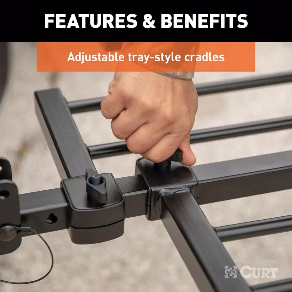 CURT 4-Bike Tray-Style Hitch-Mounted Bike Rack, 2 in. Receiver