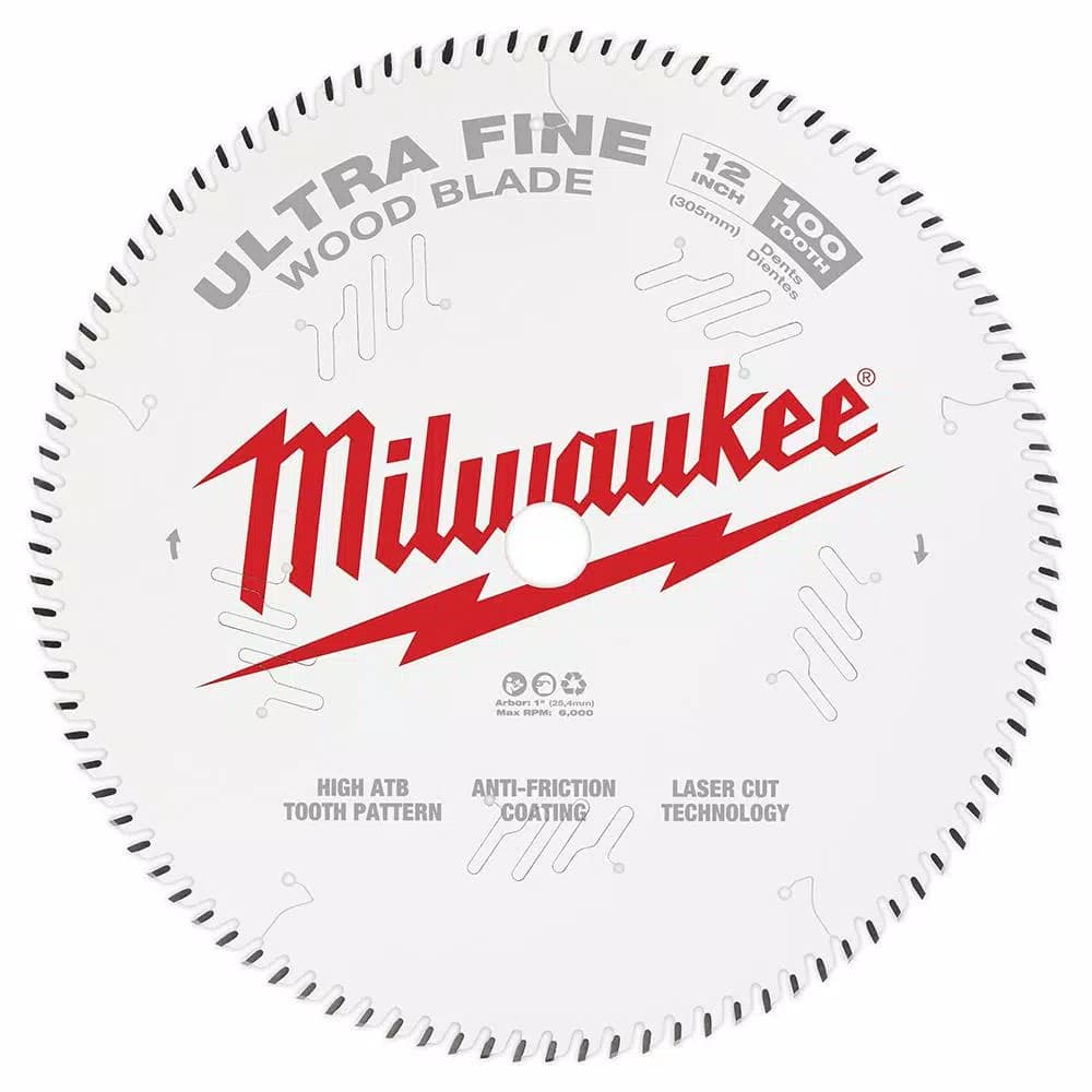 Milwaukee 12 in. 100-Tooth Ultra Fine Finish Circular Saw Blade