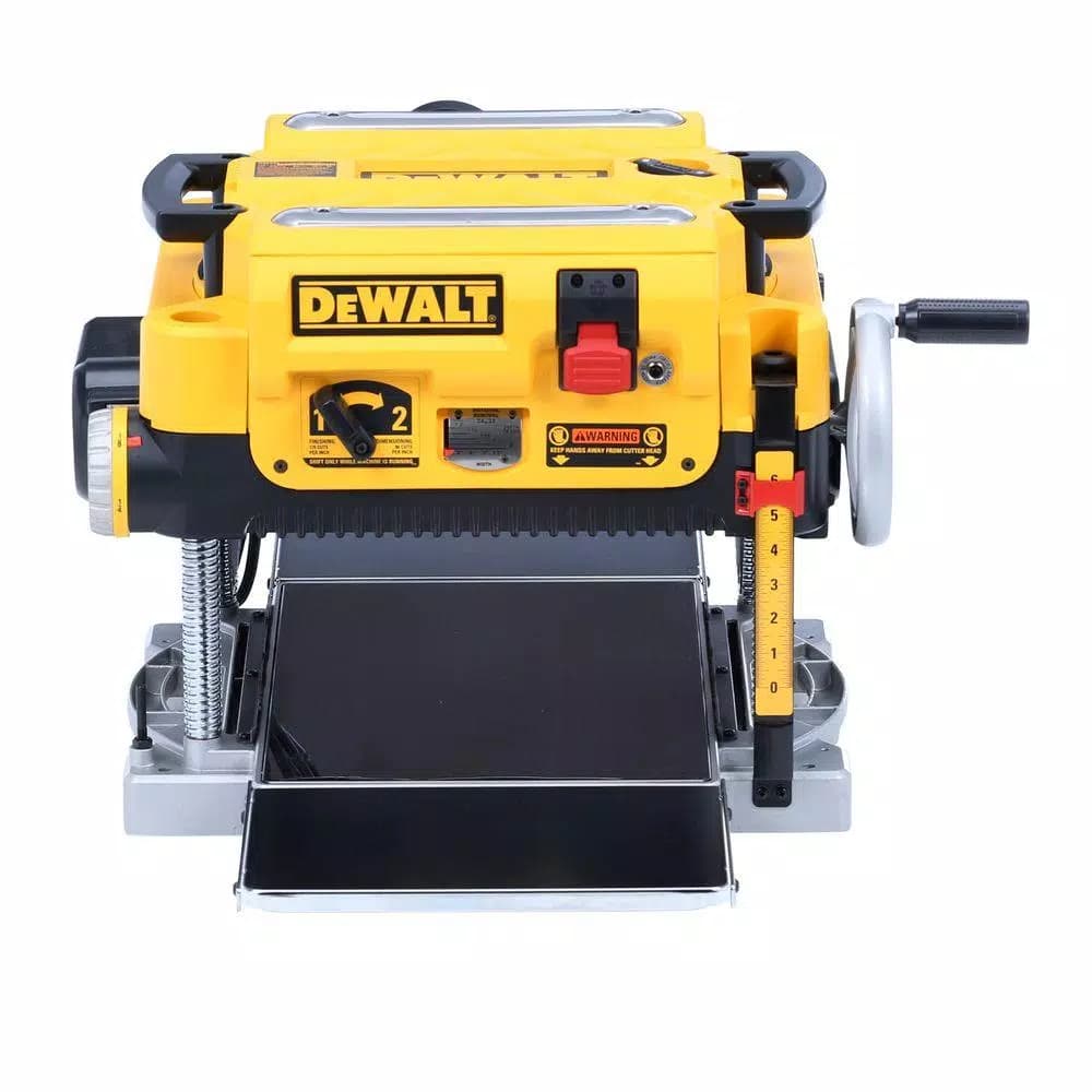 DEWALT 13 in. Heavy-Duty 2-Speed Thickness Planer with 3-Knife Cutterhead and Tables