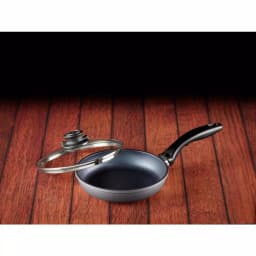Swiss Diamond 8 in. Cast Aluminum Nonstick Frying Pan with Glass Lid, Gray thumbnail 2