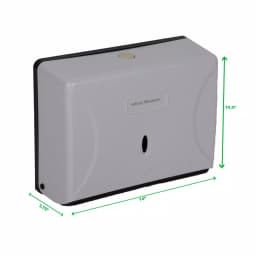 Mind Reader White Wall Mounted Multi-Fold Paper Towel Dispenser for C-Fold and M-Fold Towels thumbnail 6