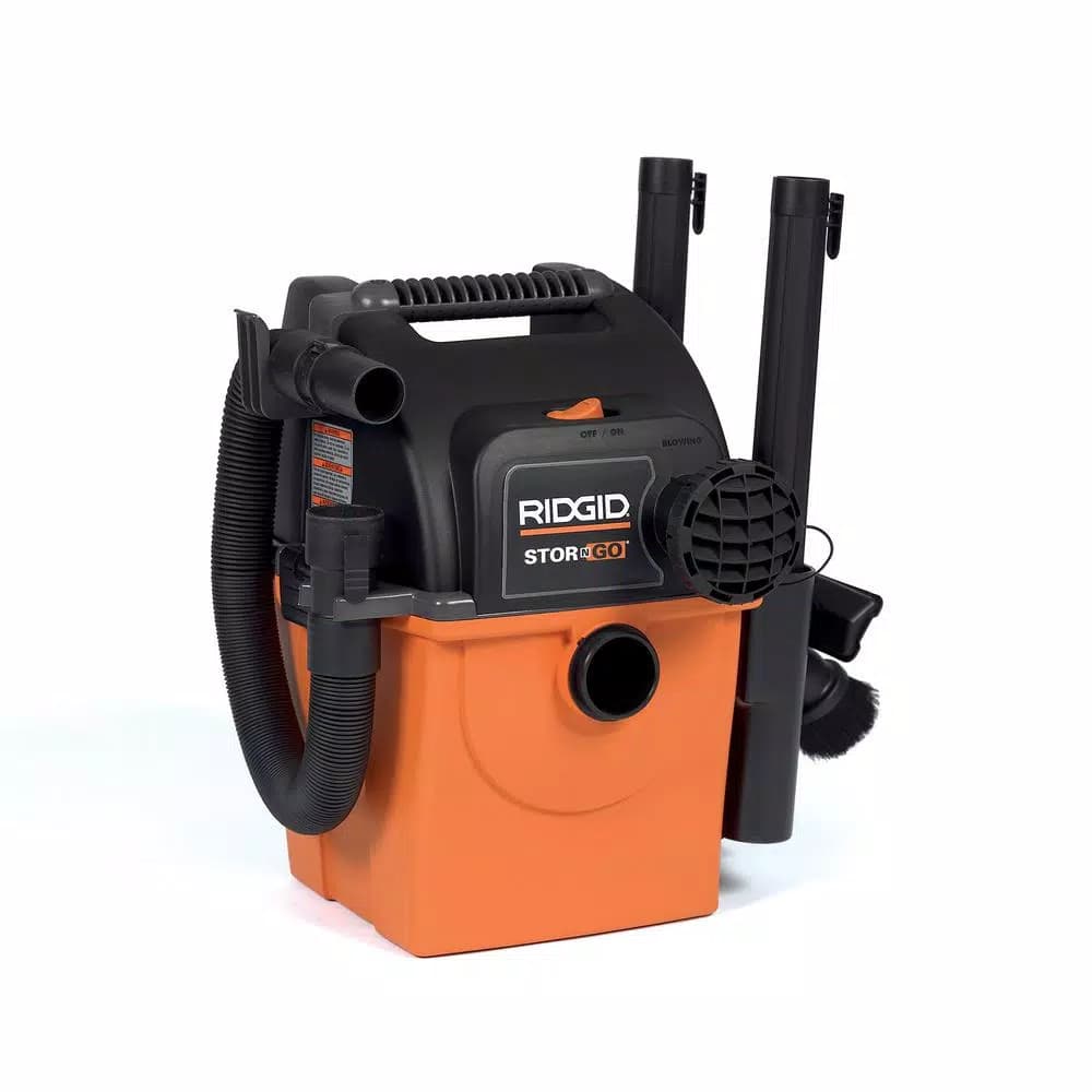 RIDGID 5 Gal. 5.0 Peak HP Portable Wall-Mountable Wet/Dry Shop Vacuum