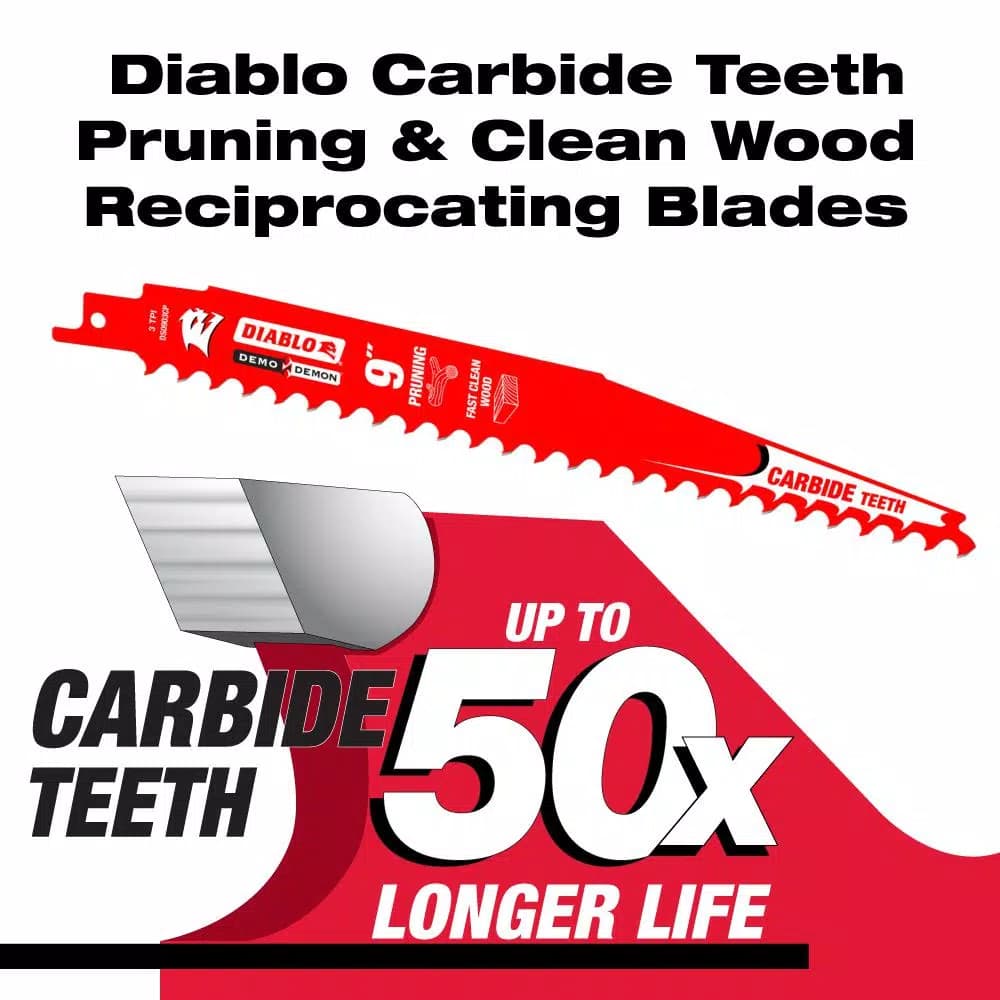 Diablo 9 in. 5 TPI Fleam Ground Pruning Reciprocating Saw Blade