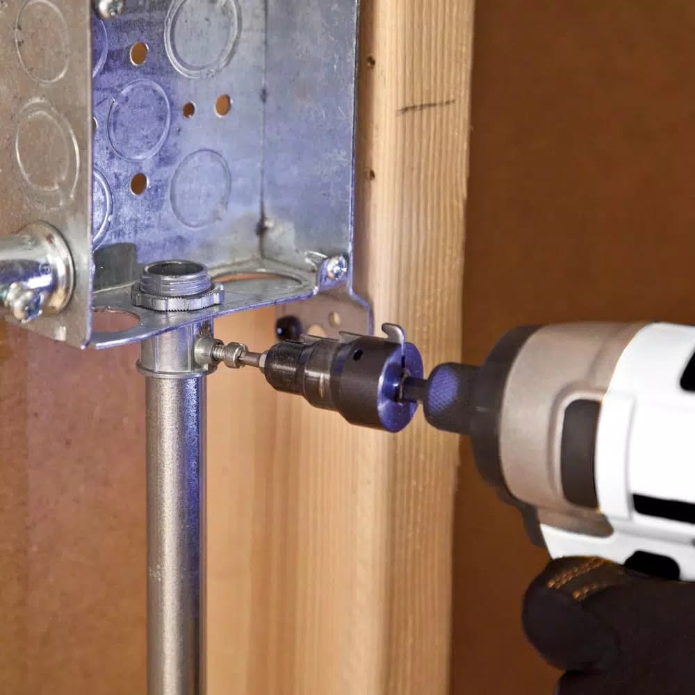 Klein Tools Conduit Reamer Drill Head with #2 Square Recess Bit for 1/2 in., 3/4 in., and 1 in. Conduit