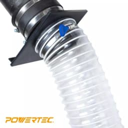 POWERTEC 4 in. x 10 ft. Flexible PVC Dust Collection Hose with 2 Stainless Steel Key Clamps, Clear thumbnail 7