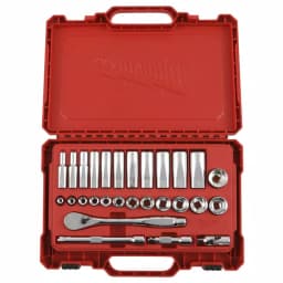 Milwaukee 3/8 in. Drive SAE Ratchet and Socket Set, 28-Piece thumbnail 6
