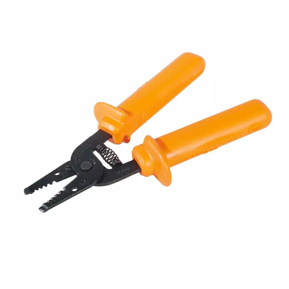 Klein Tools 7 in. Insulated Wire Stripper & Cutter, 10-18 AWG Solid Wire, 1000V Rated