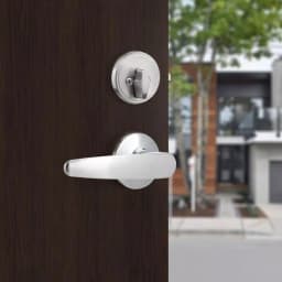 Toledo Fine Locks Single Cylinder Satin Nickel Keyed Entry Handleset thumbnail 4
