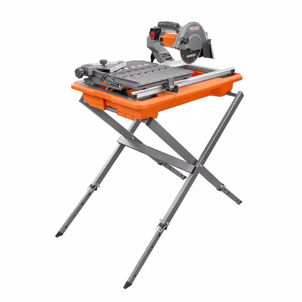 RIDGID 9 Amp 7 in. Corded Wet Tile Saw with Stand