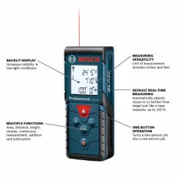Bosch GLL 2 Self-Leveling Cross-Line Laser and GLM 30 Laser Measure 2-Tool Combo Kit thumbnail 2