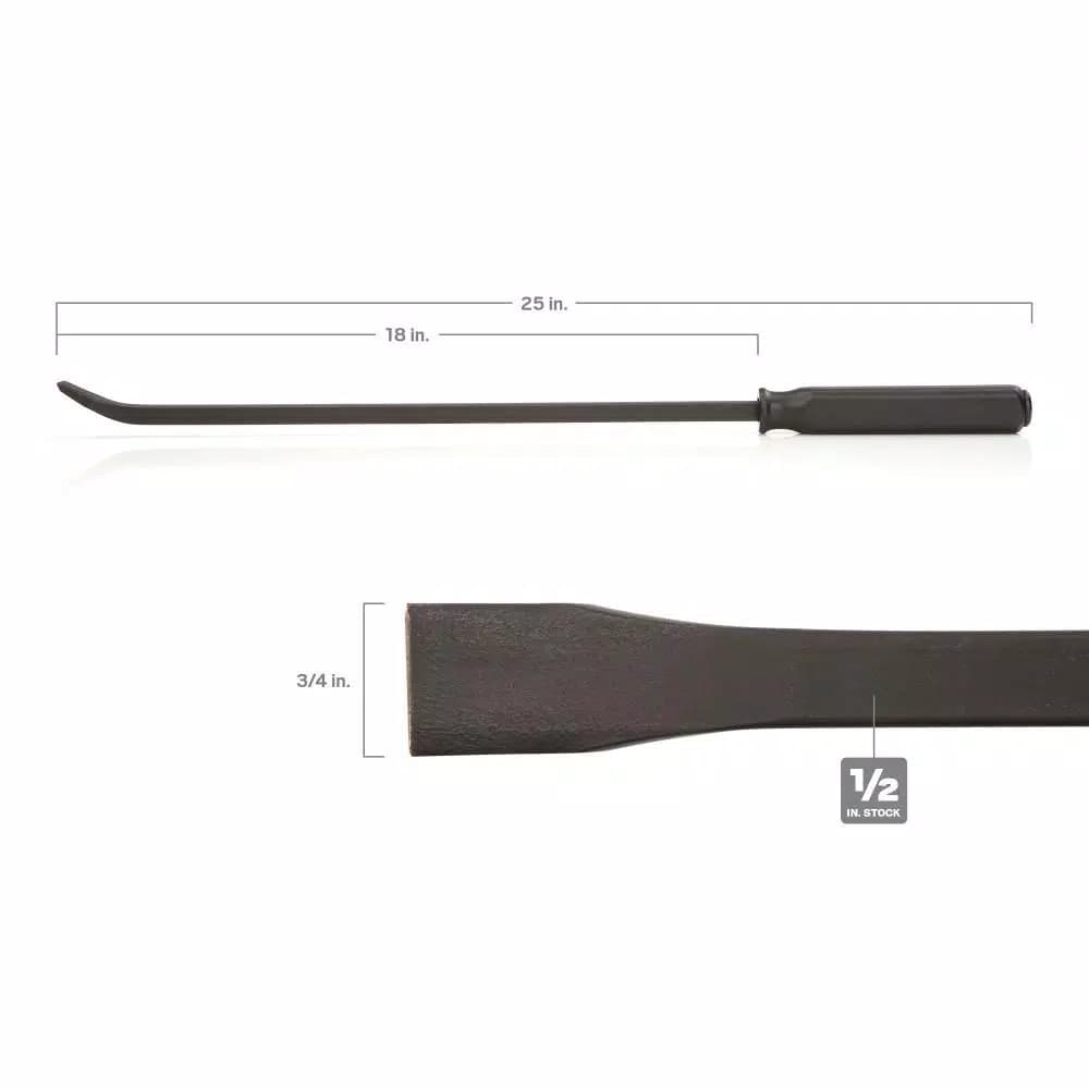 TEKTON 25 in. Angled Tip Pry Bar with Steel Striking Cap