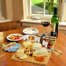 Unbranded Picnic at Ascot Windsor Hardwood Cheese Board Set with Ceramic Bowl, 4 Tools, and Markers thumbnail 5