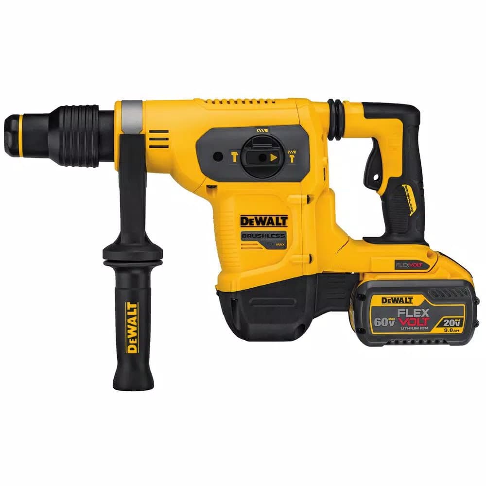 DEWALT 60V MAX FLEXVOLT Brushless 1-9/16 in. SDS MAX Rotary Hammer Kit with (2) 9.0 Ah Batteries & Impact Wrench
