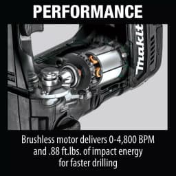 Makita 18V LXT Sub-Compact Brushless SDS-Plus Rotary Hammer Kit (11/16 in.) thumbnail 8