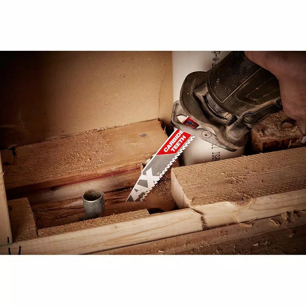 Milwaukee AX 9 in. Carbide Demolition Reciprocating Saw Blades, 5 TPI, 3-Pack
