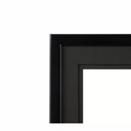 Pinnacle Gallery Solutions 8 x 19 in. Black Wood Floater Picture Frame with 5 x 7 in. Double Opening Mat thumbnail 2