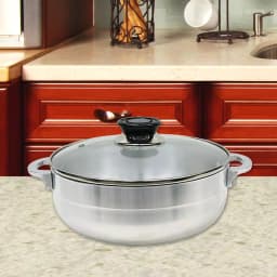 Home Basics Heavy Duty Aluminum Caldero with Glass Lid, 2.43 Qt. thumbnail 4