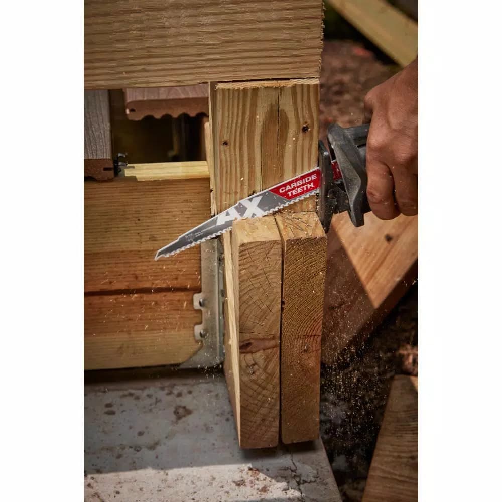 Milwaukee AX 9 in. Carbide Demolition Reciprocating Saw Blades, 5 TPI, 3-Pack
